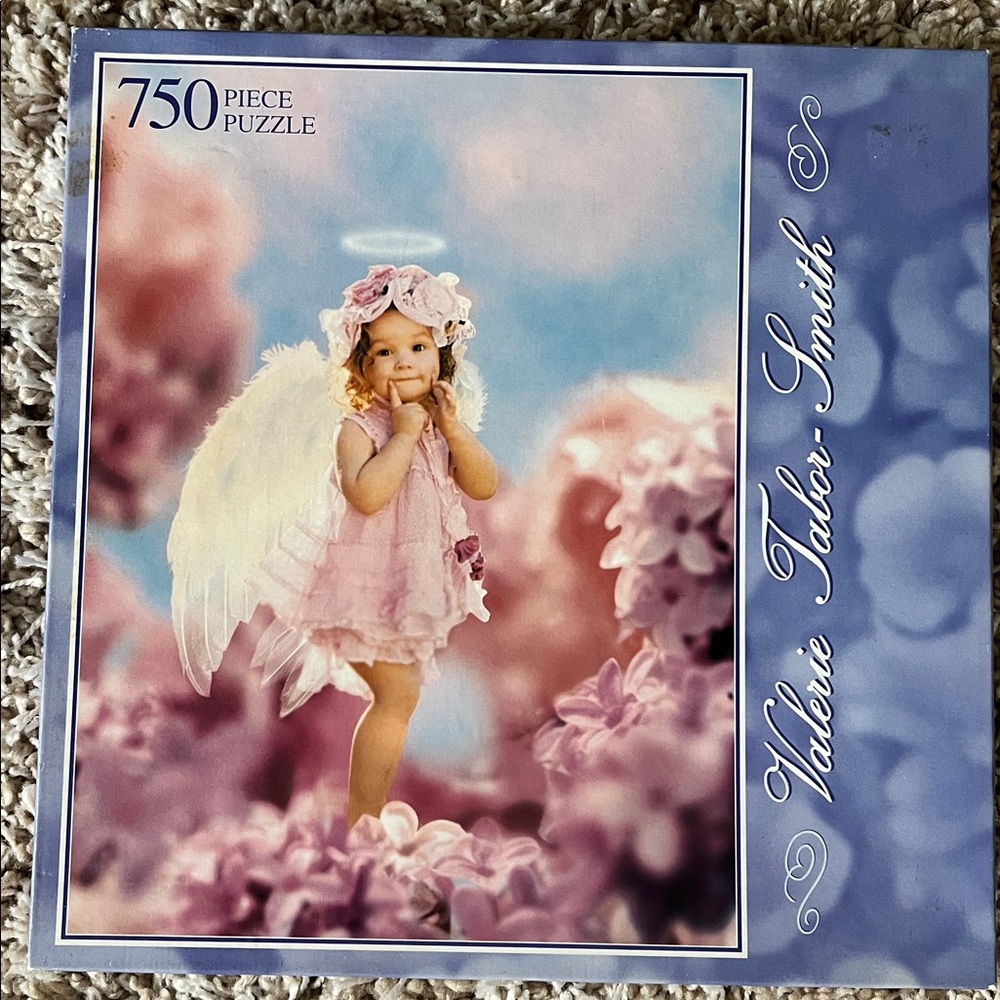 "Lilac Angel " Valerie Tabor Smith 750 Piece Jigsaw Puzzle From MB New 1997